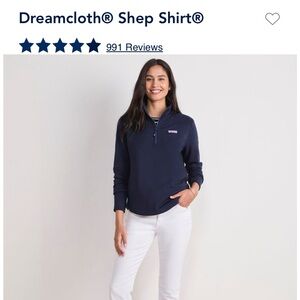 Vineyard Vines Women’s Shep Shirt XL Vineyard Navy EUC